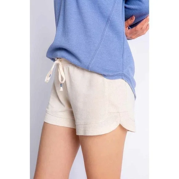 New PJ SALVAGE "Fade Away" Soft Light Fleece Shorts Lounge / Play Stone M